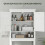 Homcom Estante sobre Inodoro Blanco 70 x 20 x 175 cm 5