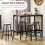 Homcom Conjunto de Bar Marrón 110 x 50 x 89.5 cm 4