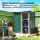 Outsunny Cobertizo de Jardín Verde 163 x 89 x 182 cm 3