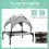 PawHut Cama Perros Elevada Gris 76 x 61 x 69.5 cm 5