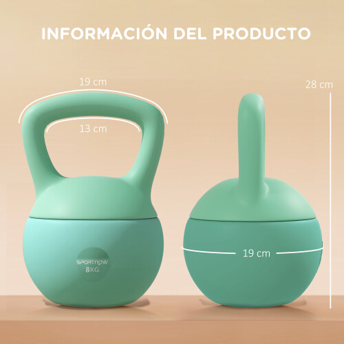 Kettlebell Verde 19 x 19 x 28 cm 2