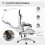 Vinsetto Silla Gaming Blanco 65 x 65 x 129 cm 5