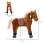 Homcom Caballito Infantil Marrón 55 x 23 x 60 cm 2