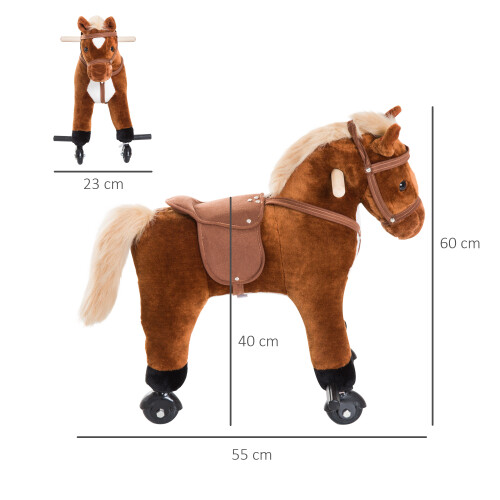 Homcom Caballito Infantil Marrón 55 x 23 x 60 cm 1