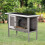 PawHut Conejera de Madera Gris 91 x 46 x 71 cm 2