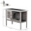 PawHut Conejera de Madera Gris 91 x 46 x 71 cm 3