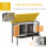 PawHut Conejera de Madera Gris 91 x 46 x 71 cm 5