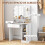 Homcom Tocador de Maquillaje Blanco 80 x 40 x 140 cm 3