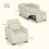 Homcom Sillón Cama Beige 69 x 82.5 x 84 cm 3