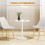 Homcom Mesa de Comedor Blanco 60 x 60 x 72 cm 4