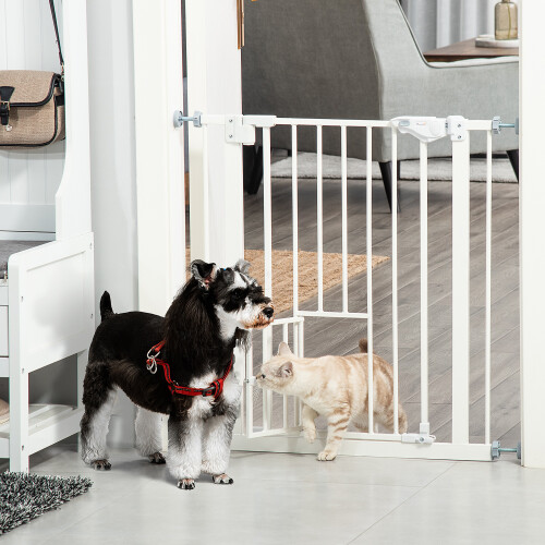 PawHut Barrera Seguridad Perro Blanco 68 x 4 x 76.2 cm 1