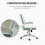 Vinsetto Silla de Oficina Verde 62 x 69 x 100 cm 6