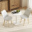 Homcom Mesa de Comedor Blanco 60 x 60 x 72 cm 6