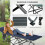 Outsunny Cama de Camping Azul 188 x 64.5 x 53 cm 3