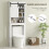Homcom Mueble sobre Inodoro Blanco 67 x 25 x 172 cm 2