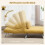 Homcom Sofá Cama Individual Amarillo 80 x 75 x 83 cm 6
