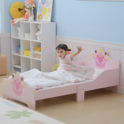 Homcom Cama Infantil Rosa 143 x 73 x 60 cm 1
