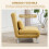 Homcom Sofá Cama Individual Amarillo 80 x 75 x 83 cm 4