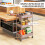 Homcom Carrito Auxiliar Rosa 45 x 30.6 x 79 cm 2