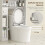Homcom Mueble sobre Inodoro Blanco 80 x 19.5 x 170 cm 4