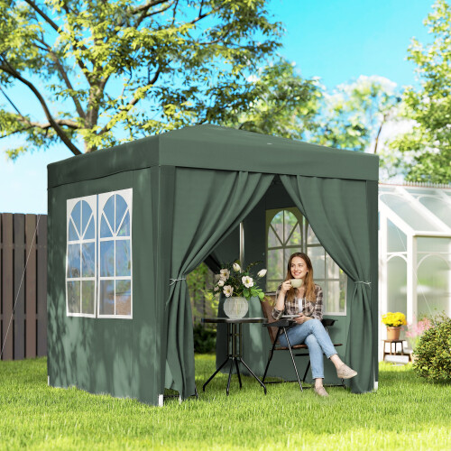 Outsunny Carpa Plegable Verde 200 x 200 x 240 cm 1