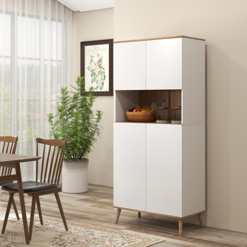 Homcom Alacena de Cocina Blanco 80 x 40 x 178 cm 1