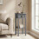 Homcom Mesa Auxiliar Gris 30 x 30 x 75 cm 2