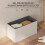 Homcom Banco de Almacenaje Beige 76 x 38 x 38 cm 4