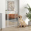 PawHut Barrera para Perro Blanco 104 x 4 x 105 cm 2