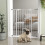 PawHut Barrera de Seguridad Blanco 101 x 3.5 x 104.1 cm 4