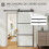 Homcom Puerta Corredera Negro 91.4 x 4 x 203.2 cm 4