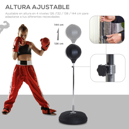 Homcom Saco de Boxeo Negro 43 x 43 x 144 cm 1