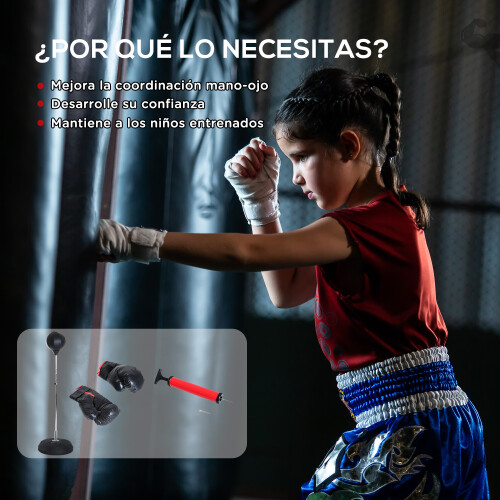 Homcom Saco de Boxeo Negro 43 x 43 x 144 cm 2