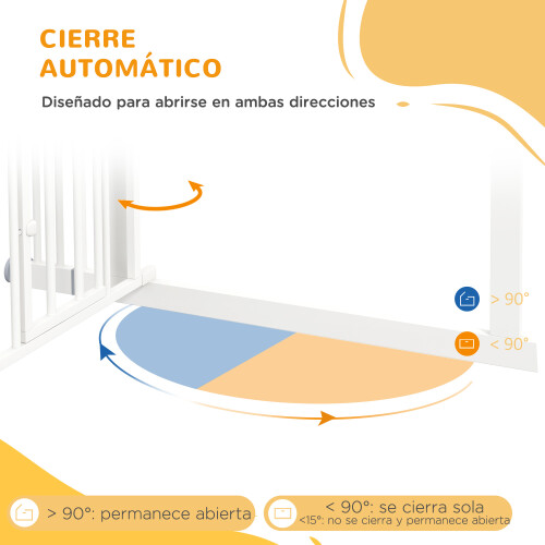 PawHut Barrera de Seguridad Blanco 101 x 3.5 x 104.1 cm 2
