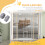 PawHut Barrera de Seguridad Blanco 101 x 3.5 x 104.1 cm 8