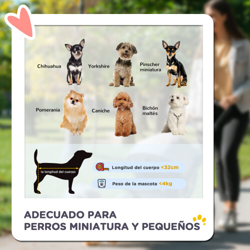 PawHut Cochecito para Perro Negro 67 x 45 x 96 cm 2