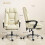 Homcom Silla de Escritorio Beige 66 x 72 x 121 cm 2