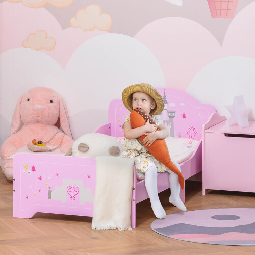 Homcom Cama Infantil Rosa 143 x 73 x 60 cm 1