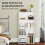 Homcom Librería Blanco 60 x 24 x 115.5 cm 4