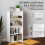 Homcom Librería Blanco 60 x 24 x 115.5 cm 5