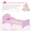 Homcom Cama Infantil Rosa 143 x 73 x 60 cm 5