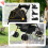 PawHut Cochecito para Perro Negro 67 x 45 x 96 cm 6