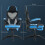Vinsetto Silla Gaming Azul 58 x 63 x 122 cm 3