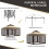 Outsunny Carpa Plegable Beige 326 x 326 x 272 cm 4