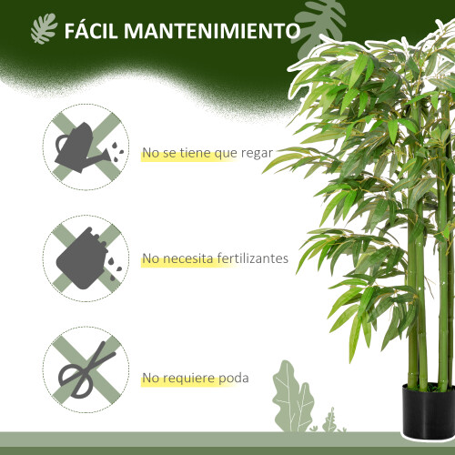 Homcom Bambú Artificial Verde Ø17 x 140 cm 2