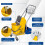 Homcom Carro de Limpieza Amarillo 72 x 49.5 x 95 cm 8