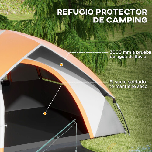 Outsunny Tienda de Campaña Bicolor 210 x 150 x 110 cm 1