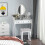Homcom Mesa de Maquillaje Blanco 80 x 40 x 140 cm 3