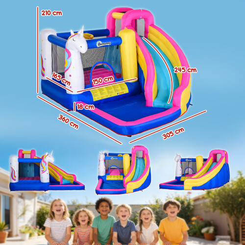 Outsunny Castillo Inflable Infantil Multicolor 360 x 305 x 210 cm 2