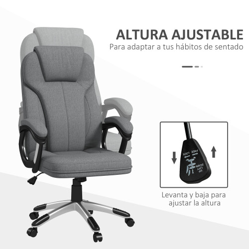 Vinsetto Silla de Oficina Gris 66 x 75 x 120 cm 1